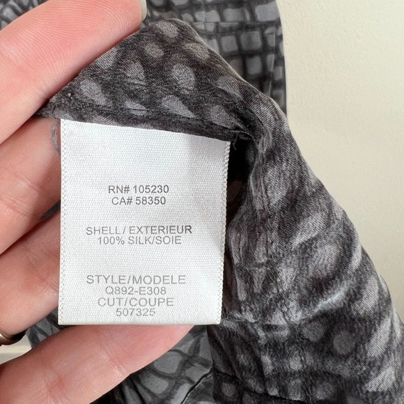 Equipment Women's Geometric Lucida Shift Dress Professional Gray Animal Print XS - Picture 6 of 10